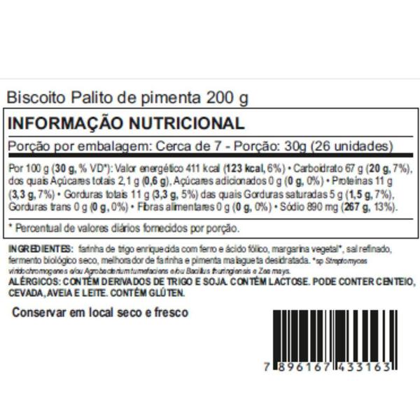 Imagem de Kit 2 Biscoito Caseiro Palito de Pimenta Natural