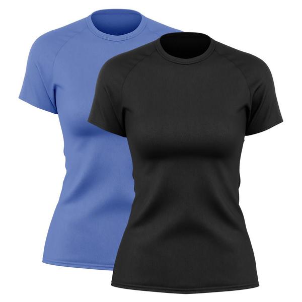 Imagem de Kit 2 Blusas Feminina Dry Academia Camiseta Camisa Esporte