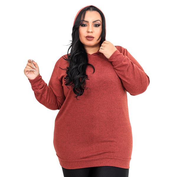 Imagem de Kit 2 Blusas Feminina Plus Size Segunda Pele Outono e Inverno Tam Único do 48 ao 54