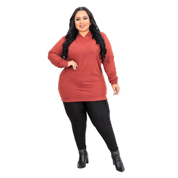 Imagem de Kit 2 Blusas Feminina Plus Size Segunda Pele Outono e Inverno Tam Único do 48 ao 54