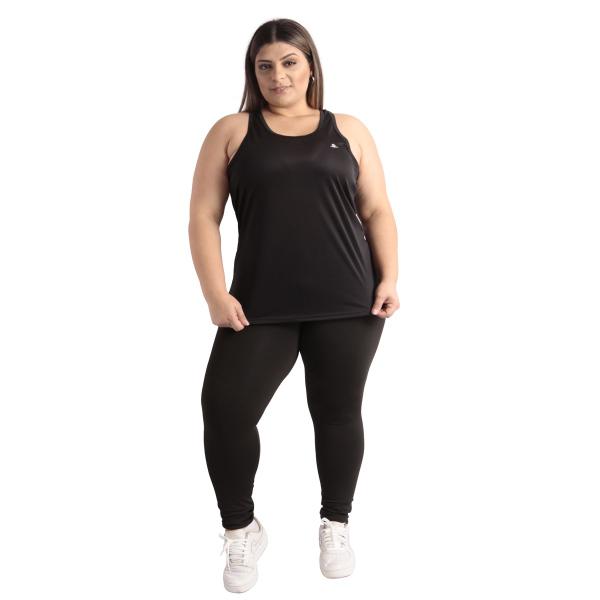 Imagem de Kit 2 Blusas Regatas Dry Fit Plus Size Fitness Feminina