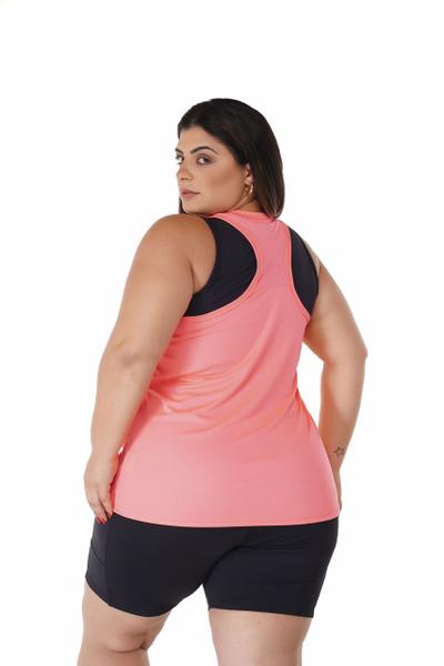 Imagem de Kit 2 Blusas Regatas Dry Fit Plus Size Fitness Feminina