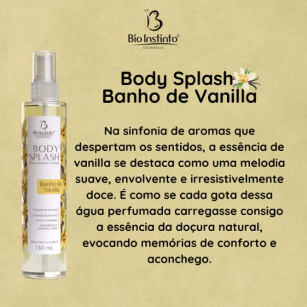 Imagem de Kit 2 Body Splash Banho de Vanilla 130Ml - Bio Instinto