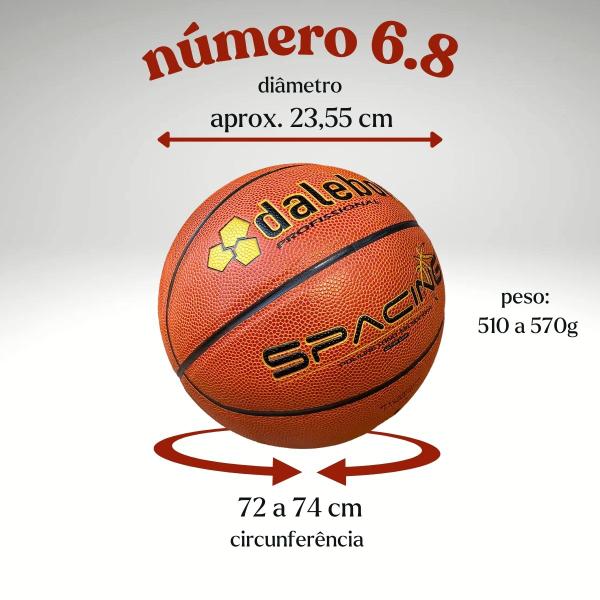 Imagem de Kit 2 Bola de Basquete Oficial Profissional Tam 6.8 LSB +NF