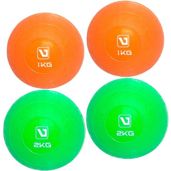 Imagem de Kit 2 Bolas de Peso 1 Kg + 2 Bolas de Peso 2 Kg  Liveup Sports 