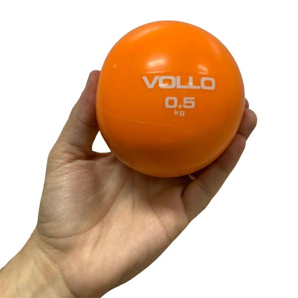 Imagem de Kit 2 Bolas Peso Tonning Ball Vollo VP1060 0,5 Kg Pilates Macia e Fácil Pegada