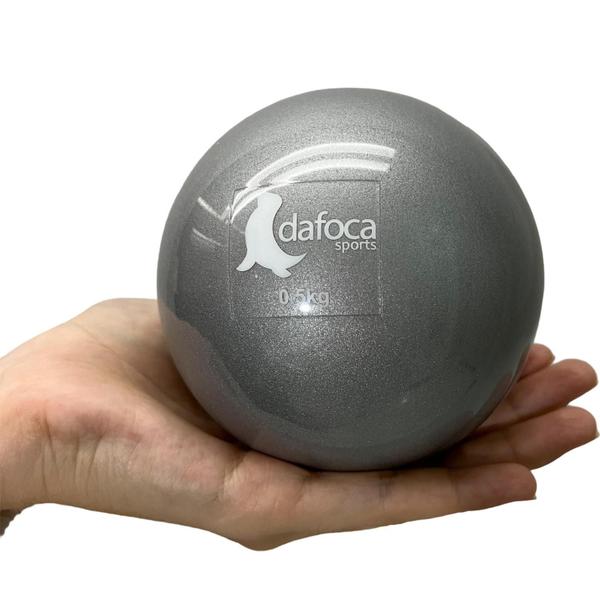 Imagem de Kit 2 Bolas Toning Ball Funcional de Peso 0,5Kg DS1060 Prata Dafoca Sports