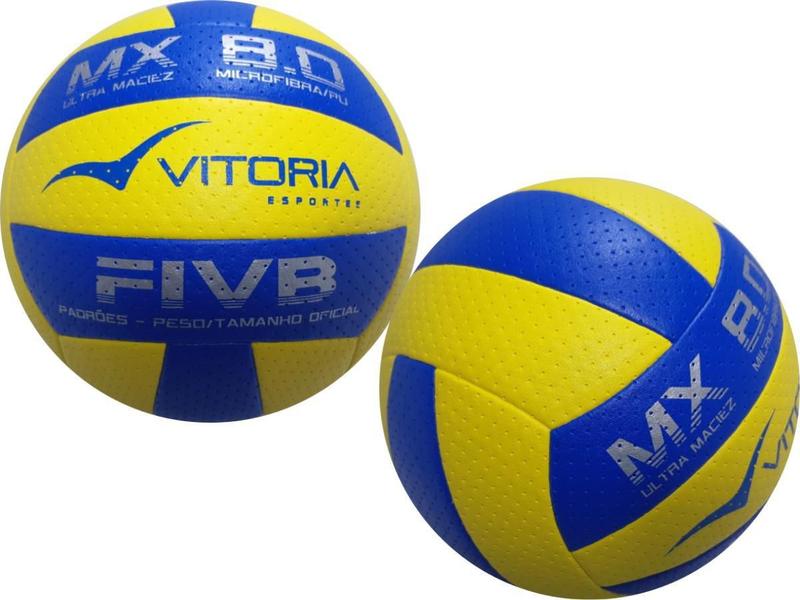 Imagem de Kit 2 Bolas Volei Oficial Vitoria Mx 8.0 Pro Ultra Macia