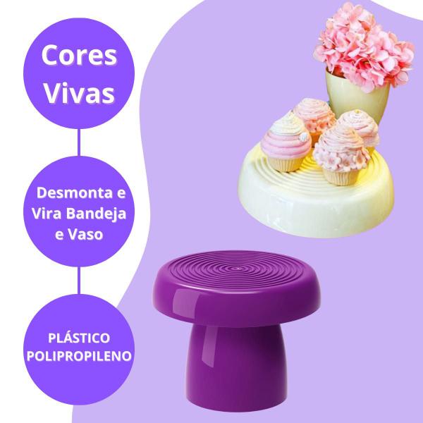 Kit 2 Boleira Alegra 20x11 CM Desmonta Bandeja/Vaso Festa - Produfest Imagem de Kit 2 Boleira Alegra 20x11 CM Desmonta Bandeja/Vaso Festa