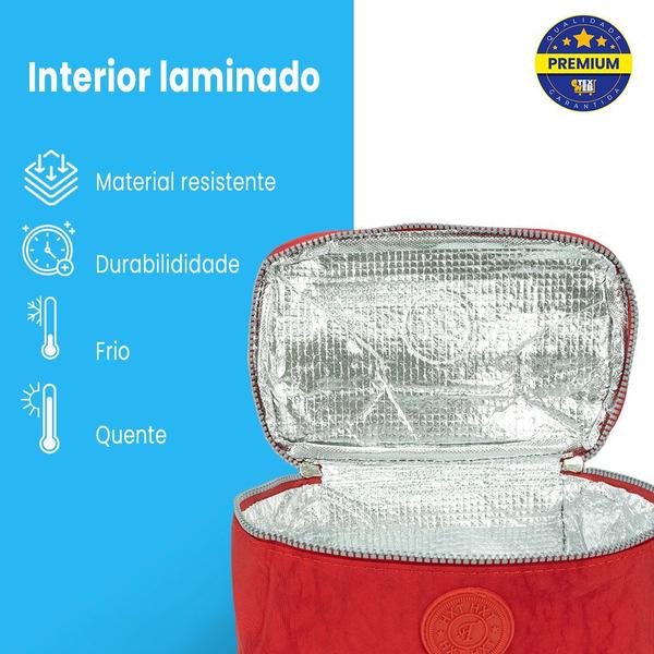 Imagem de Kit 2 Bolsa Para Marmita Termica Lanhces Passeio Com Alça