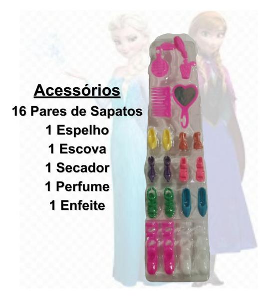 Imagem de Kit 2 Boneca Anna E Elsa Frozen 30cm Musical + Acessórios