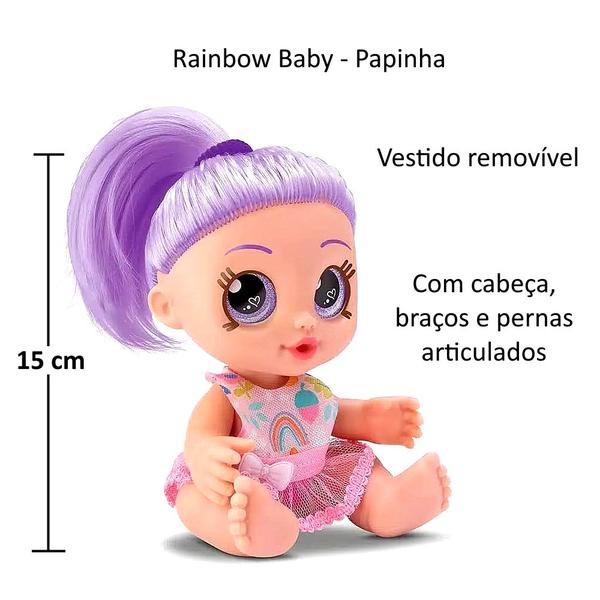 Imagem de Kit 2 Bonecas Baby Papinha e Bebê Médica Articuladas +Acessórios Rainbow Bambola