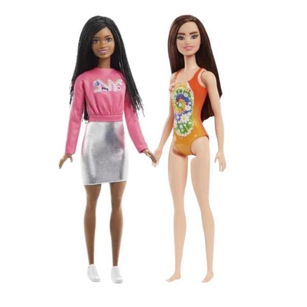 Imagem de Kit 2 Bonecas Barbie Praia e Malibu Brooklyn Negra - Mattel