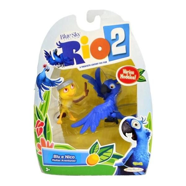 Imagem de Kit 2  Boneco Rio 2 Blu e Nico 5CM  Colecionável  Sunny