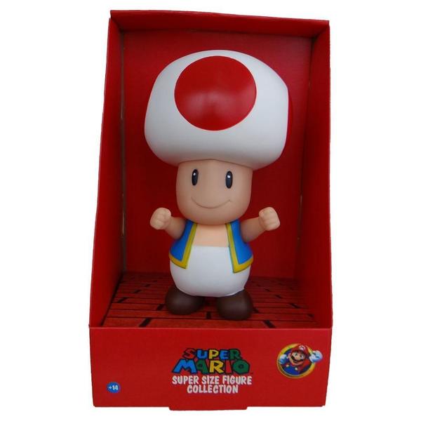 Imagem de Kit 2 Bonecos Grandes Super Mario E Toad 23Cm Coleção