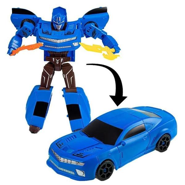 Imagem de Kit 2 Bonecos Robô Transforma Em Carro 2 Em 1 Robot Fighter