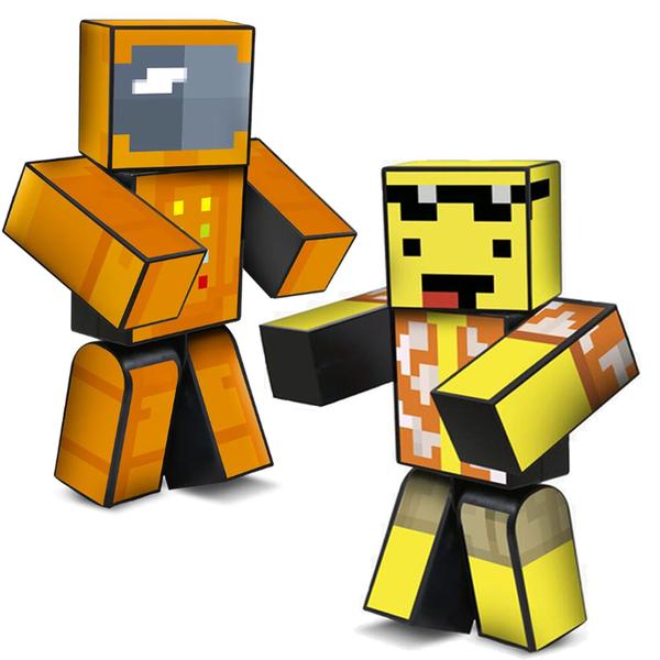 Imagem de Kit 2 Bonecos Turma Problems Zoom Mel Minecraft 25cm Oferta