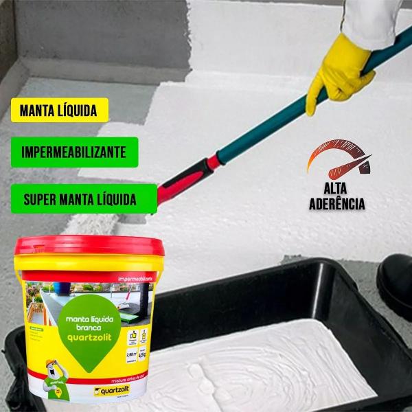 Imagem de Kit 2 Borracha Liquida Quartzolit 4,5kg + trincha