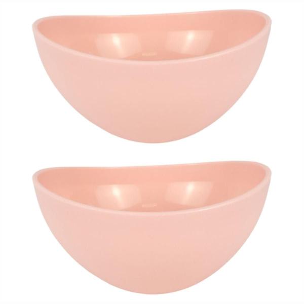 Imagem de Kit 2 Bowl Acrílico Alimentos Multiuso Petisco 600ml Rosa