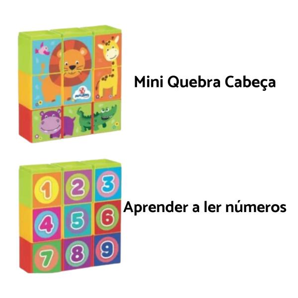 Imagem de Kit 2 Brinquedo Educativo Encaixar Bebê 1 ano Didatico Presente Menino Menina quebra cabeça Humor