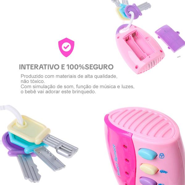 Imagem de Kit 2 Brinquedo Pelúcia Mobile Girafa E Chave Musical Bebê