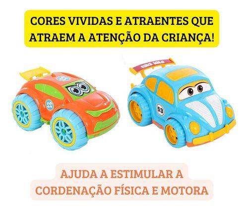 Imagem de Kit 2 Brinquedos Didáticos Carrinhos Fusquinha Divertidos 