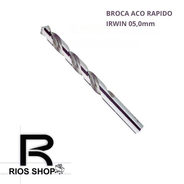 Imagem de Kit 2 Brocas 5,00mm Aço Rápido Metal Profissional Irwin