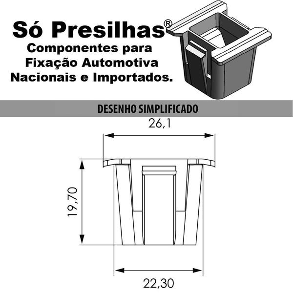 Imagem de Kit 2 Buchas Presilhas Grampos Para Fixação Farol Corsa Pickup 95 96 97 98 99 2000 2001 2002 2003