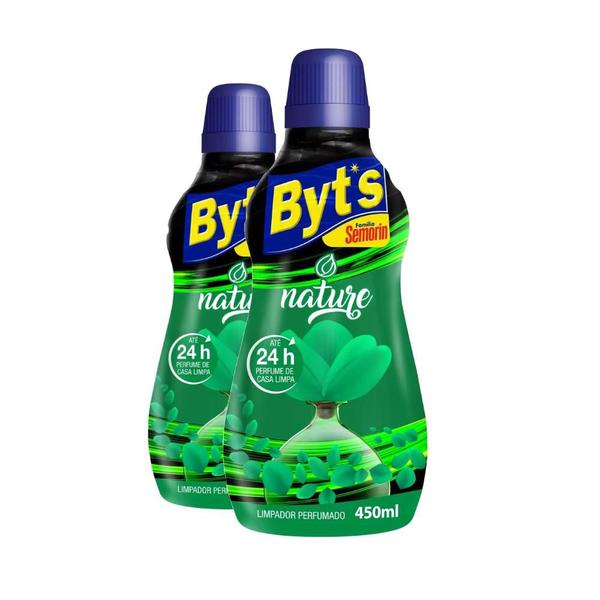 Kit 2 Byts Limpador Perfumado Nature 450ml 24h de Perfume - Semorin Imagem de Kit 2 Byts Limpador Perfumado Nature 450ml 24h de Perfume
