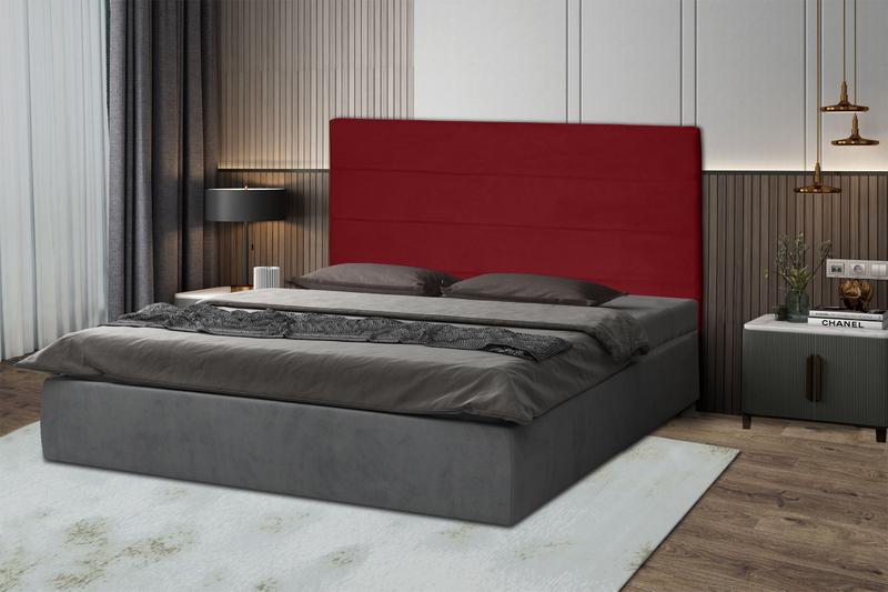 Imagem de Kit 2 Cabeceiras Helena 158Cm Para Cama Box Queen Suede Vermelho