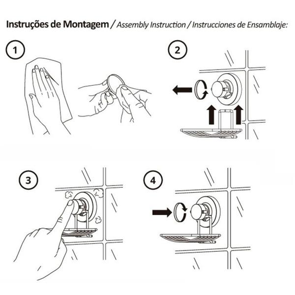 Imagem de Kit 2 Cabide Gancho Multiuso Com Ventosa Para Toalha Objetos Utensílios Banheiro Preto Fosco - Future