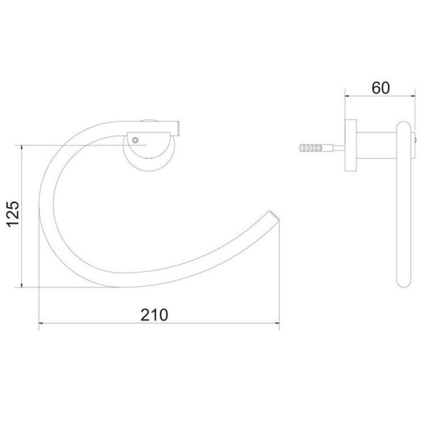 Kit 2 Cabides 2040 C 50 Gioia Meber Metais Cromado Imagem de Kit 2 Cabides 2040 C 50 Gioia Meber Metais Cromado