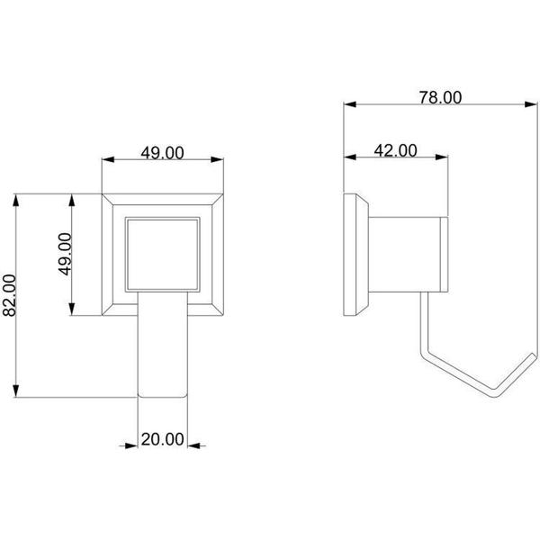 Imagem de Kit 2 Cabides para Banheiro Go5060 Ducon Metais Gold