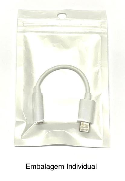 Imagem de Kit 2 Cabo Adaptador Tipo C Usb-c Para Fone Ouvido P2 Femea 3.5mm