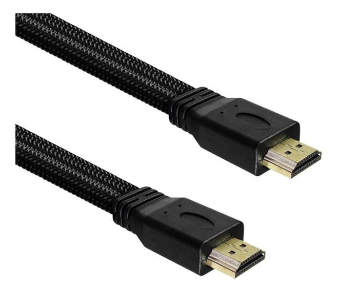 Imagem de Kit 2 Cabo Hdmi 2m Metros Blindado Banhado À Ouro Ultra 4k