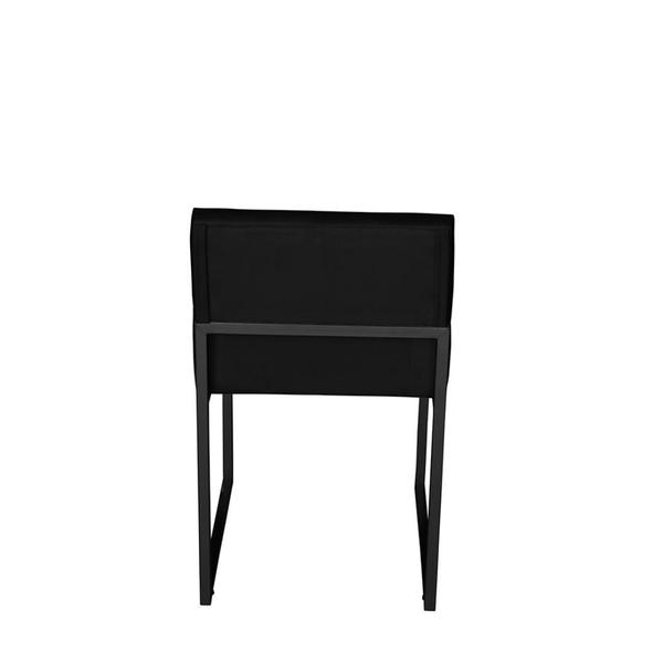 Kit 2 Cadeira de Jantar Escritorio Industrial Vittar Ferro Preto Suede Preto - Móveis Mafer Imagem de Kit 2 Cadeira de Jantar Escritorio Industrial Vittar Ferro Preto Suede Preto - Móveis Mafer
