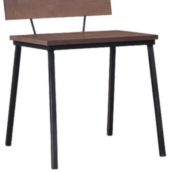 Kit 2 Cadeira Decorativa Base Aço Preto I03 Madeira Taeda Castanho Dmobiliario - Daf Mobiliario Imagem de Kit 2 Cadeira Decorativa Base Aço Preto I03 Madeira Taeda Castanho Dmobiliario