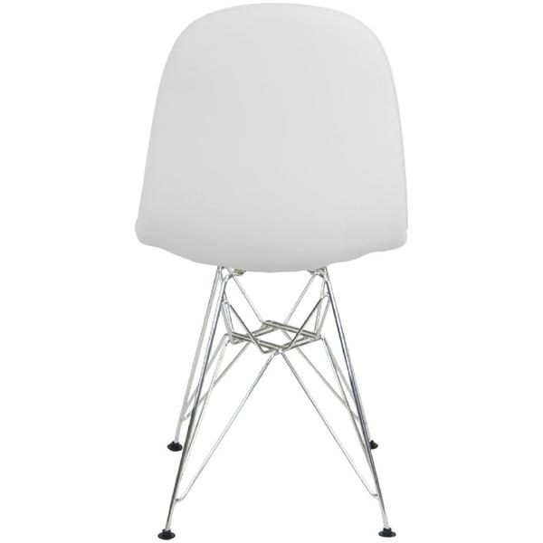 Imagem de Kit 2 Cadeiras Charles Eames Botonê Eiffel Base Metal Cromado - Branco