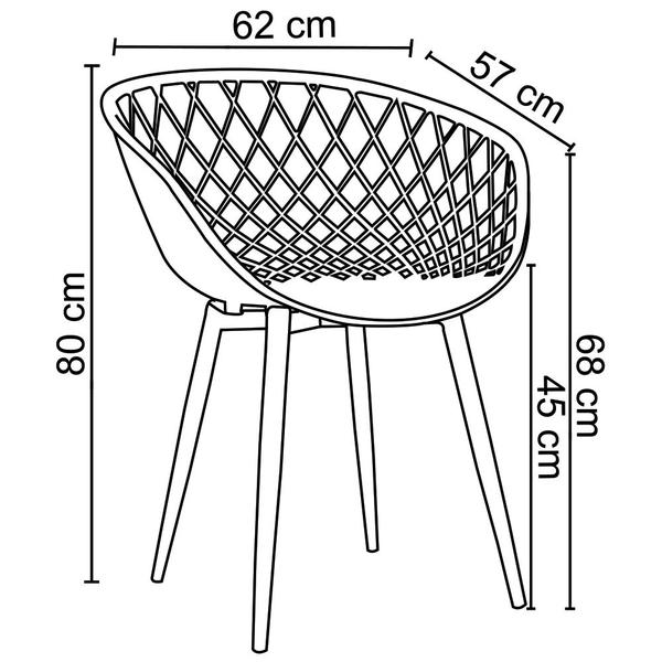 Imagem de kit 2 Cadeiras Decorativas Para Sala de Estar Ápeiron Nude G56 - Gran Belo