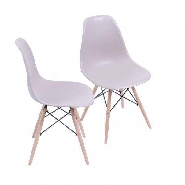 Imagem de Kit 2 Cadeiras Eames Dkr Base Madeira Or Design