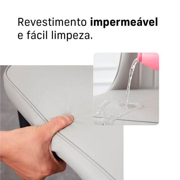 Imagem de Kit 2 Cadeiras Ergonômica Impermeável Escritório Fixa Palito