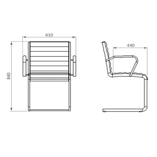 Imagem de Kit 2 Cadeiras Escritório Fixa Branca Com Braços Prata