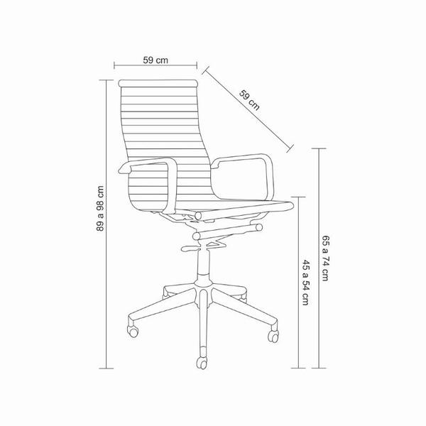 Imagem de Kit 2 Cadeiras Office Sevilha PU Baixa Várias Cores - Rivatti