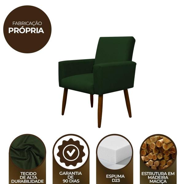 Imagem de Kit 2 Cadeiras Poltronas Decorativa Nina Suede Herrero