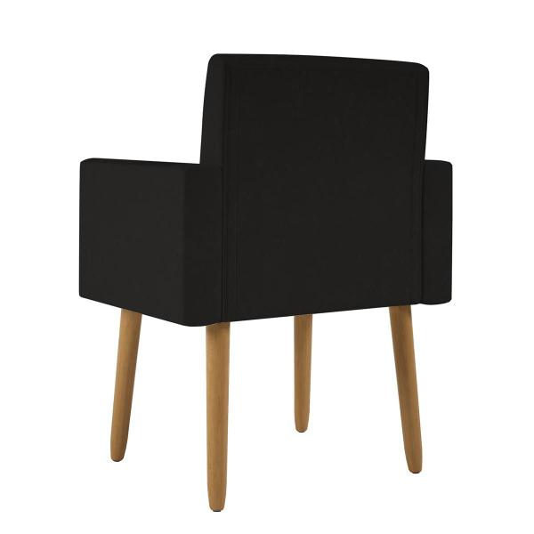 Imagem de Kit 2 Cadeiras Poltronas Decorativas Recepção Suede Preto