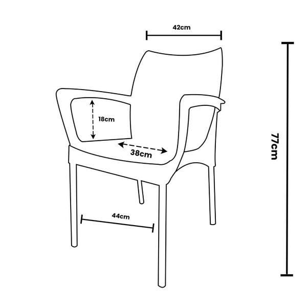 Imagem de Kit 2 Cadeiras Poltronas Plástico Jardim Área Externa 