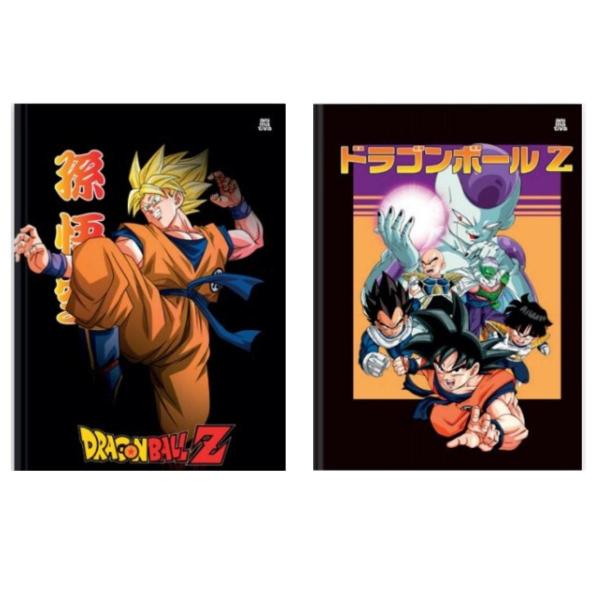 Imagem de Kit 2 Caderno Dragon Ball Super Espiral Goku 80 Folhas 1 Matéria