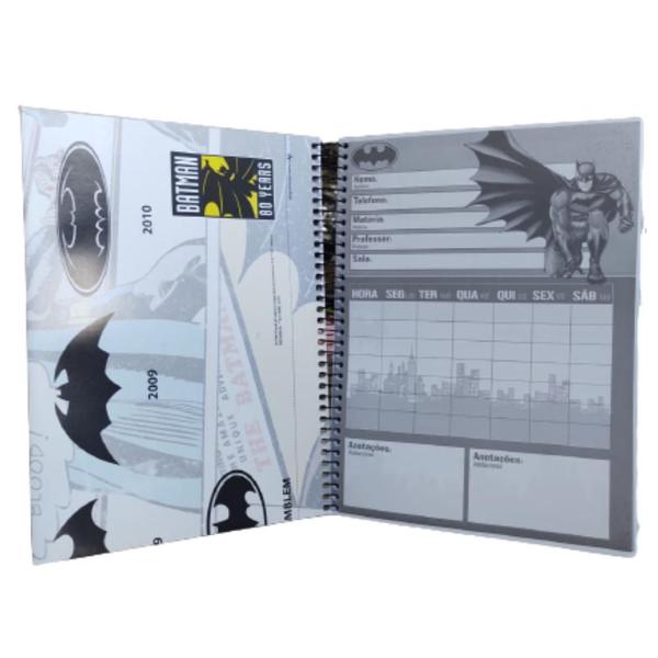 Imagem de Kit 2 Caderno Escolar Universitário Espiral 200 Folha Batman