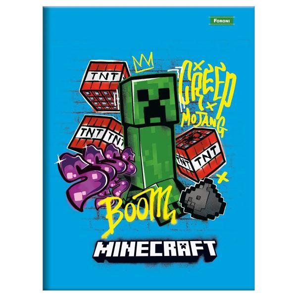 Imagem de Kit 2 Caderno Minecraft Pequeno 80 Folhas Brochura Foroni