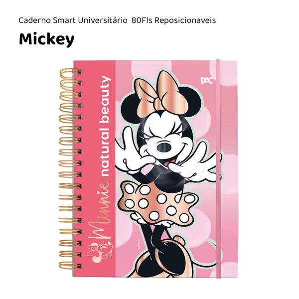 Imagem de Kit 2 Cadernos Smart Reposicionais 80 Folhas da Minnie Dac